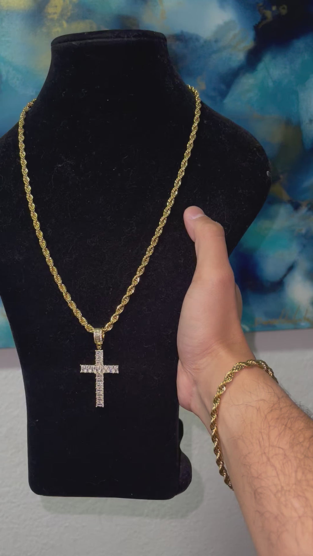 Conjunto Cruz (Collar, dije, esclava)